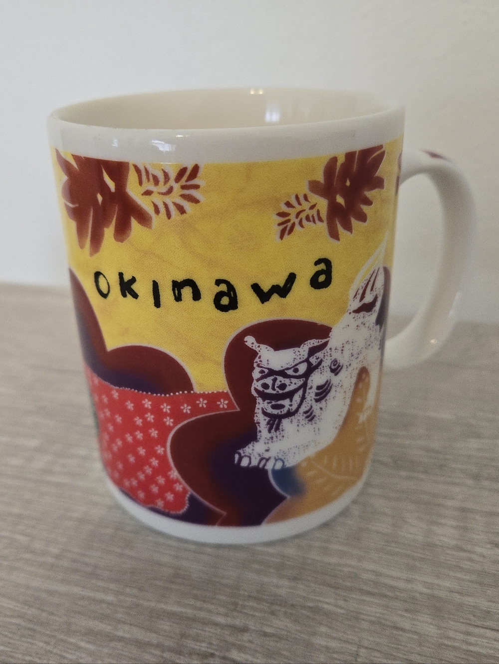 Vintage Starbucks Okinawa City Japan 2003 Mug 4" Shisa Guardian Lion